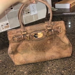 Michael Kors suede leather handbag
